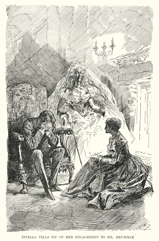 Ilustracja do wielkich oczekiwań autorstwa Charlesa Dickensa (lito) autorstwa Harry Furniss