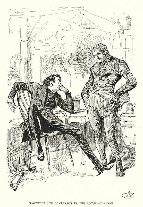 Ilustracja do wielkich oczekiwań autorstwa Charlesa Dickensa (lito) autorstwa Harry Furniss