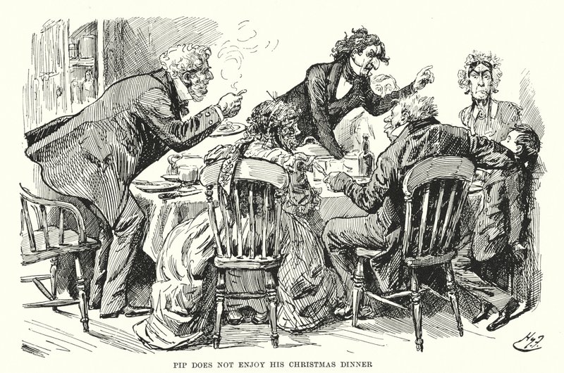 Ilustracja do wielkich oczekiwań autorstwa Charlesa Dickensa (lito) autorstwa Harry Furniss