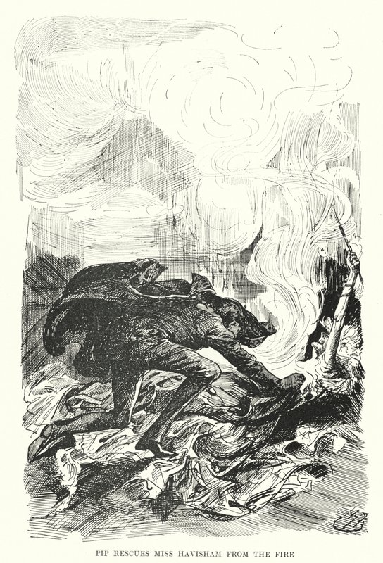 Ilustracja do wielkich oczekiwań autorstwa Charlesa Dickensa (lito) autorstwa Harry Furniss