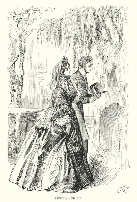Ilustracja do wielkich oczekiwań autorstwa Charlesa Dickensa (lito) autorstwa Harry Furniss