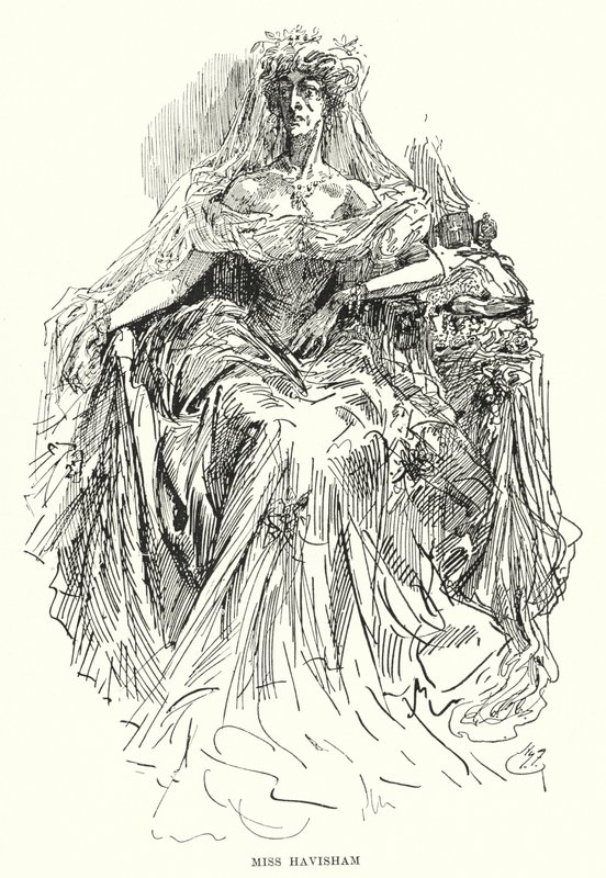 Ilustracja do wielkich oczekiwań autorstwa Charlesa Dickensa (lito) autorstwa Harry Furniss