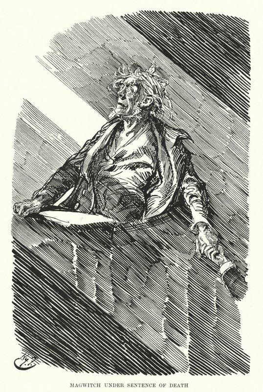 Ilustracja do wielkich oczekiwań autorstwa Charlesa Dickensa (lito) autorstwa Harry Furniss