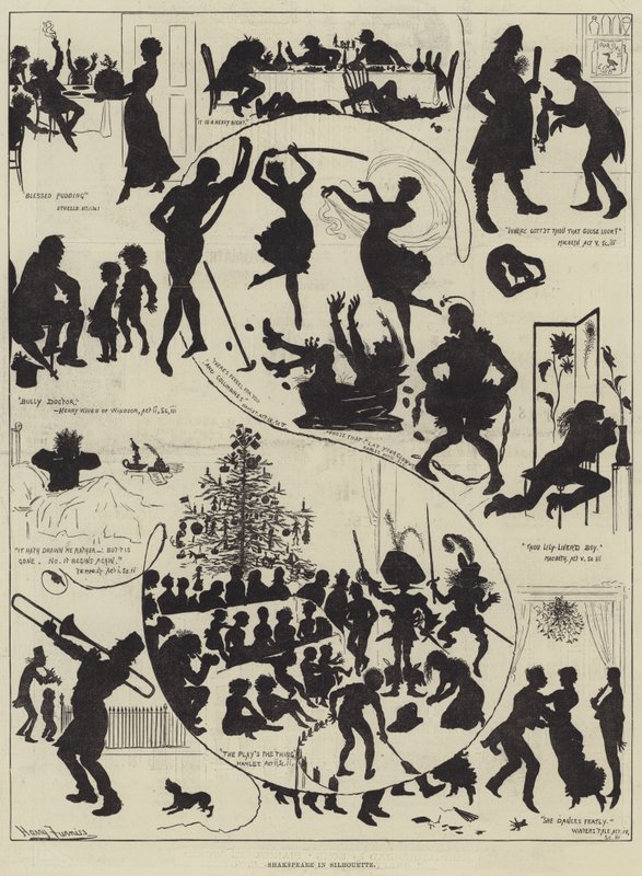 Szekspir w sylwetce autorstwa Harry Furniss