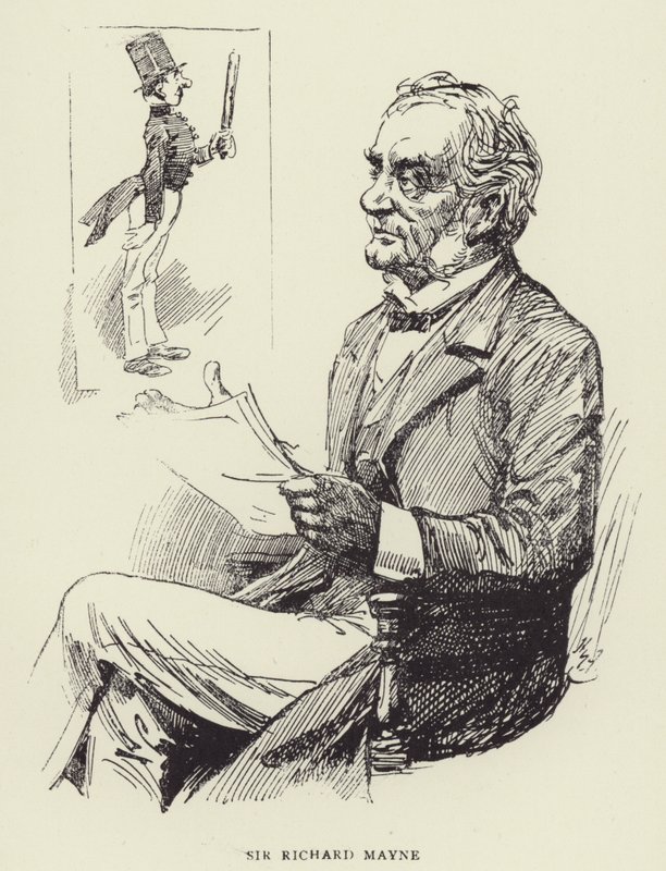 Sir Richard Mayne autorstwa Harry Furniss