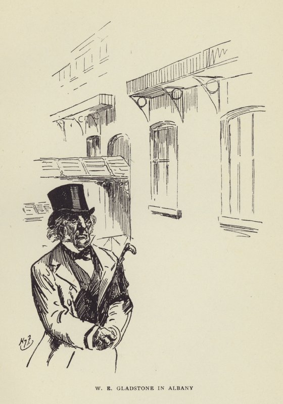 WE Gladstone w Albany autorstwa Harry Furniss