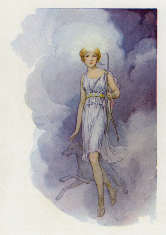 Miała na imię Diana (kolorowa litografia) autorstwa Harry George Theaker