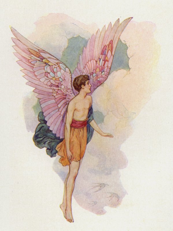 Ikar (kolorowa litografia) autorstwa Harry George Theaker