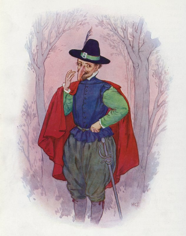 Ilustracja dla Don Kichota (kolorowa litografia) autorstwa Harry George Theaker
