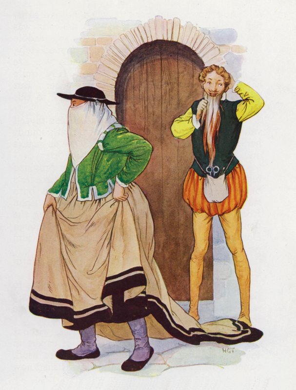 Ilustracja dla Don Kichota (kolorowa litografia) autorstwa Harry George Theaker
