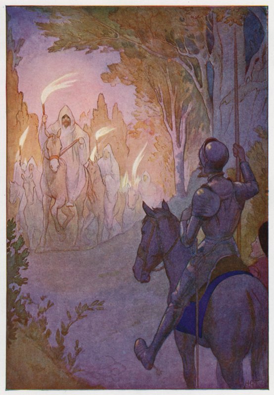 Ilustracja dla Don Kichota (kolorowa litografia) autorstwa Harry George Theaker