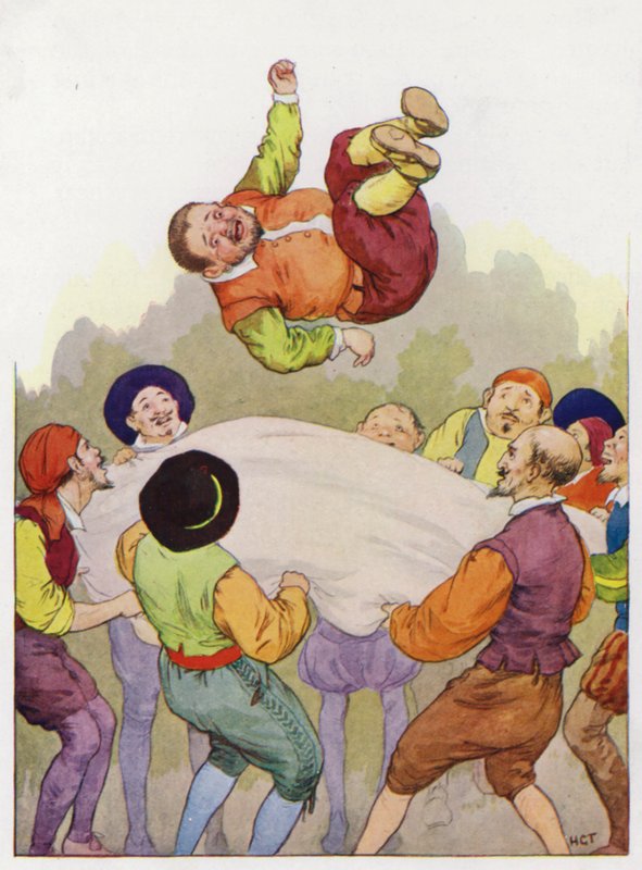 Ilustracja dla Don Kichota (kolorowa litografia) autorstwa Harry George Theaker