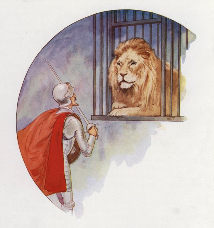 Ilustracja dla Don Kichota (kolorowa litografia) autorstwa Harry George Theaker