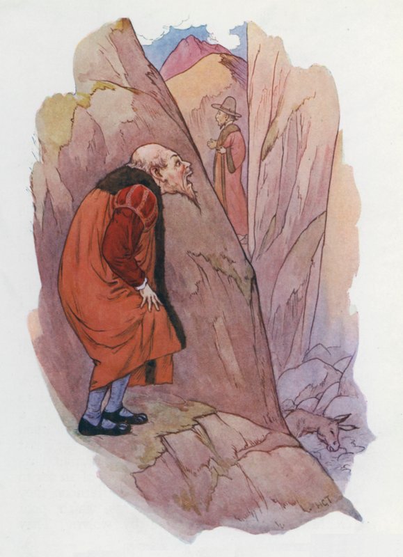 Ilustracja dla Don Kichota (kolorowa litografia) autorstwa Harry George Theaker