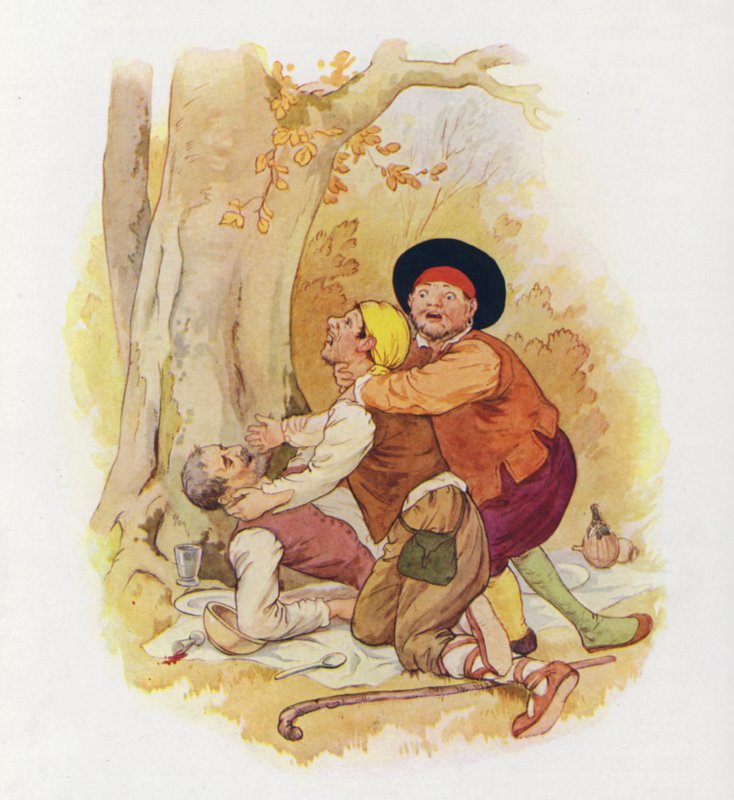 Ilustracja dla Don Kichota (kolorowa litografia) autorstwa Harry George Theaker