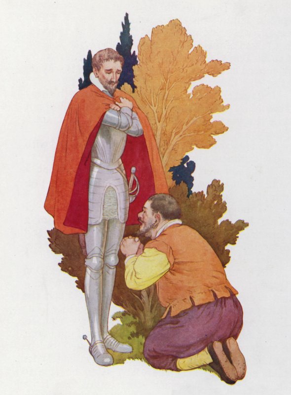 Ilustracja dla Don Kichota (kolorowa litografia) autorstwa Harry George Theaker