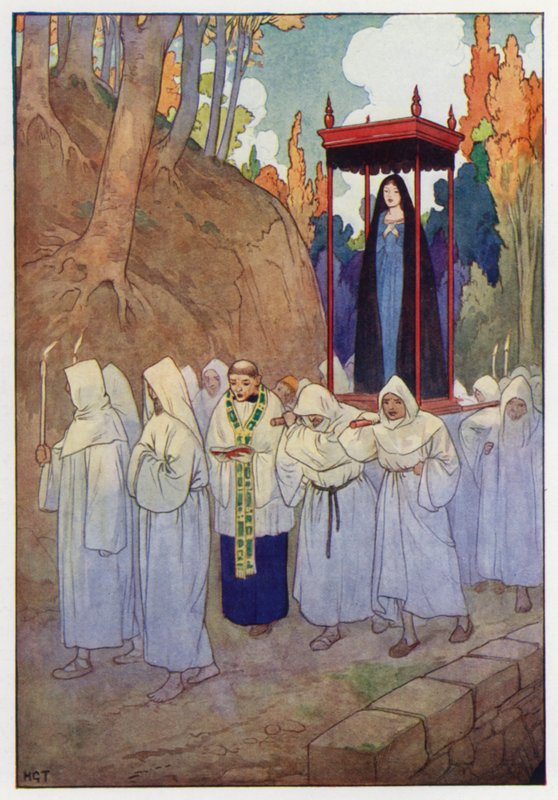 Ilustracja dla Don Kichota (kolorowa litografia) autorstwa Harry George Theaker