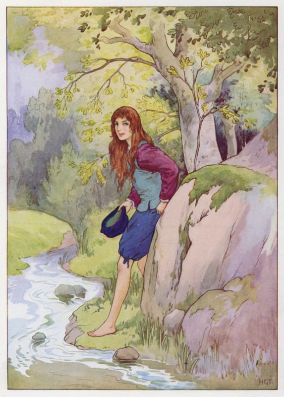Ilustracja dla Don Kichota (kolorowa litografia) autorstwa Harry George Theaker