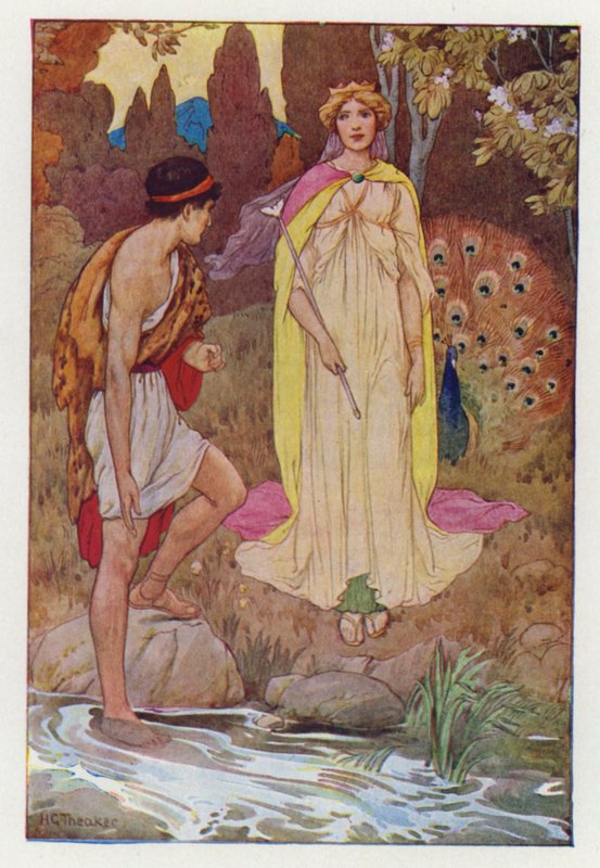 Jason i Juno (kolorowa litografia) autorstwa Harry George Theaker