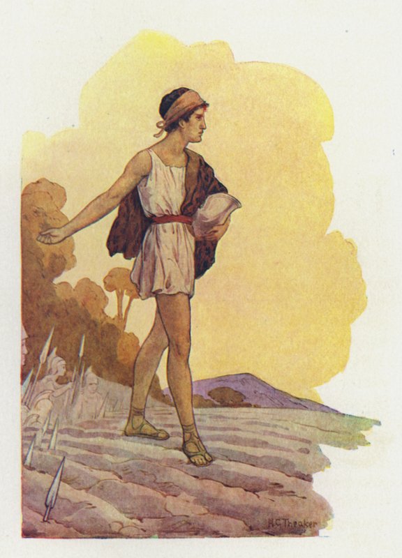 Jason zasiał zęby smoka (kolorowa litografia) autorstwa Harry George Theaker
