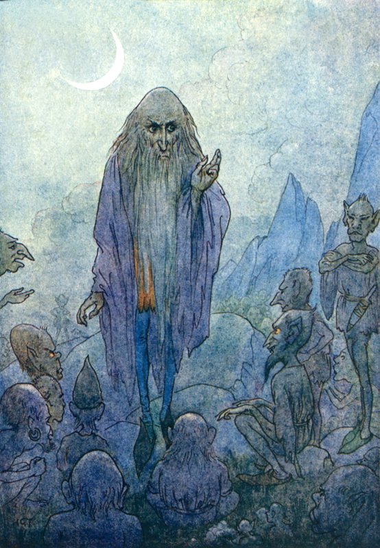 Merlin (druk kolorowy) autorstwa Harry George Theaker
