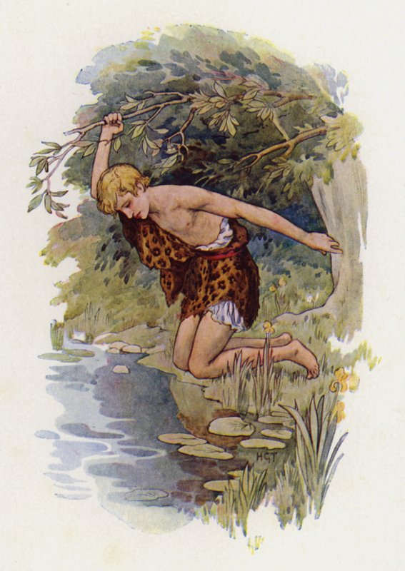 Narcyz (litografia kolorowa) autorstwa Harry George Theaker