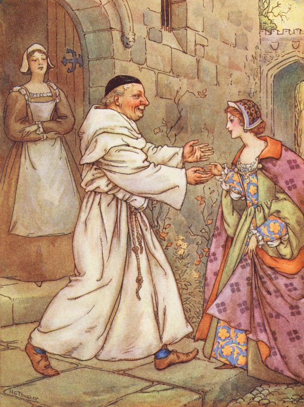 Nell Cook, Legenda mrocznego wejścia (kolorowa litografia) autorstwa Harry George Theaker