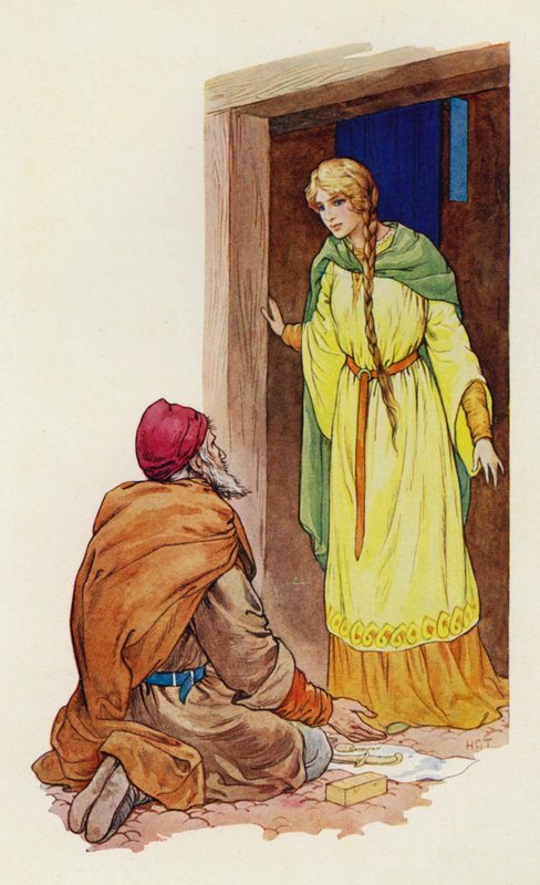 W jednej chwili Marian poznała twarz Rogera Okrutnego (kolorowa litografia) autorstwa Harry George Theaker