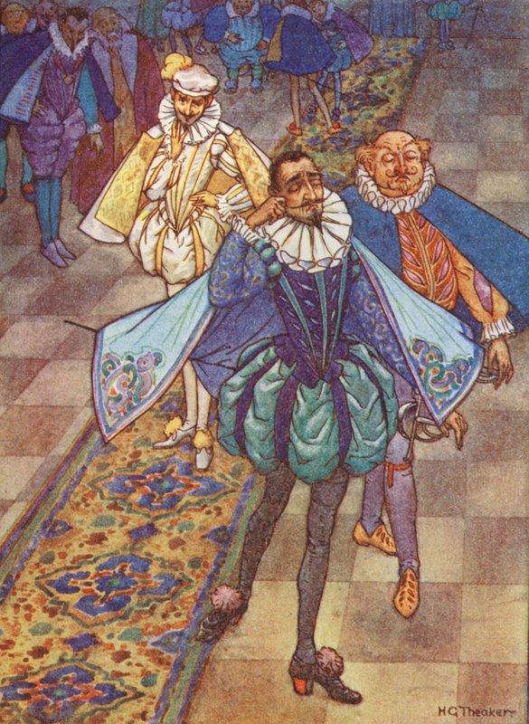 Auto-Da-Fe, legenda Hiszpanii (kolorowa litografia) autorstwa Harry George Theaker