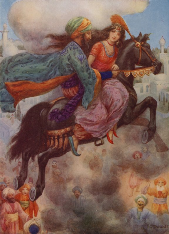 Księżniczka powraca do Persji (kolorowa litografia) autorstwa Harry George Theaker