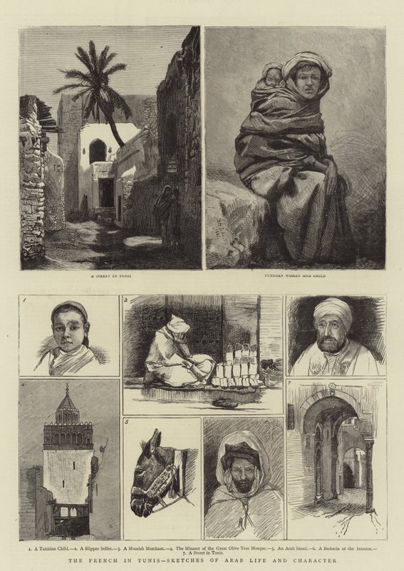 Francuzi w Tunisie, szkice arabskiego życia i charakteru autorstwa Harry Hamilton Johnston