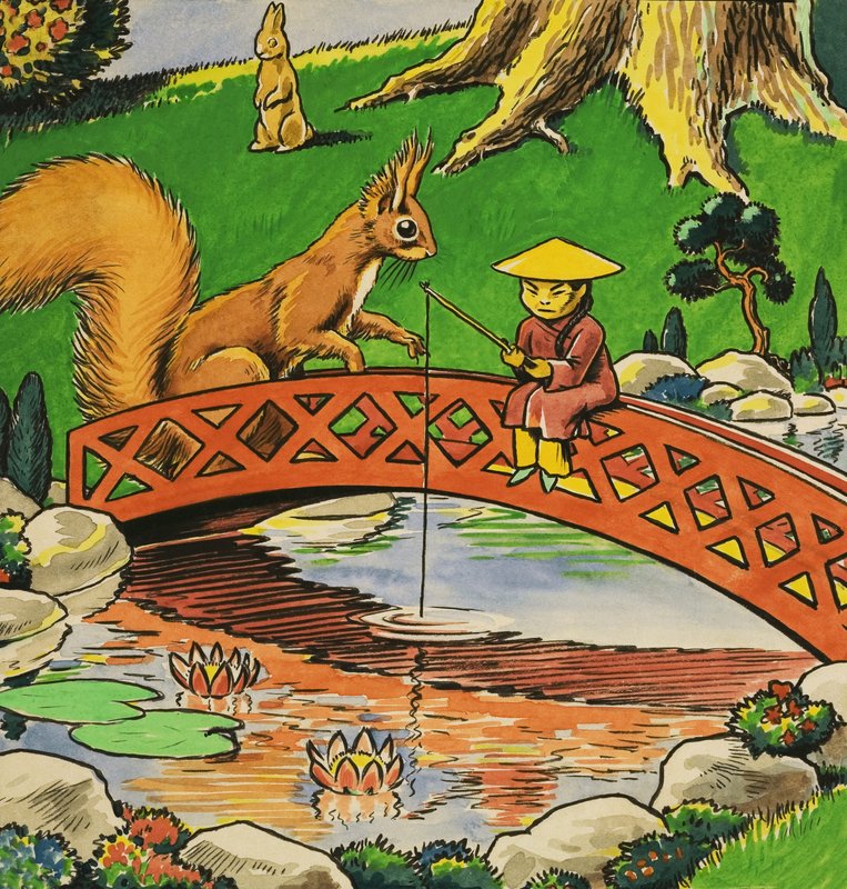 Mała czerwona wiewiórka autorstwa Harry M. Pettit