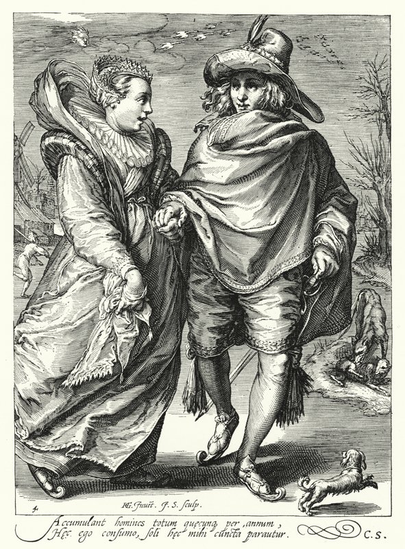 Zima (grawerowanie) autorstwa Hendrik (after) Goltzius