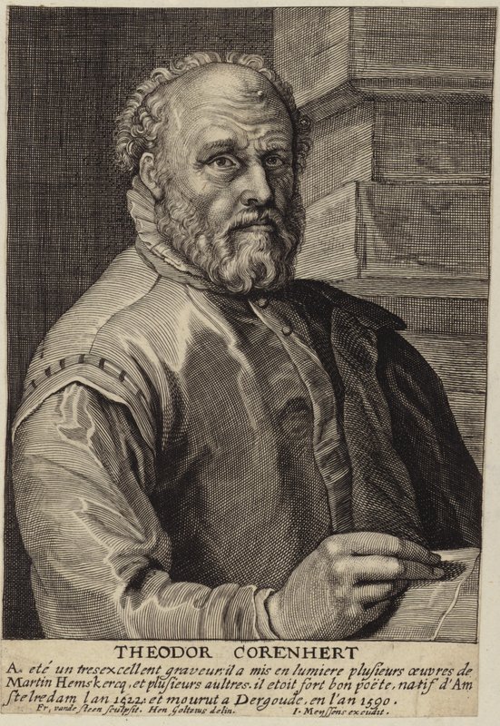 Portret Teodora Cornherta autorstwa Hendrik Goltzius