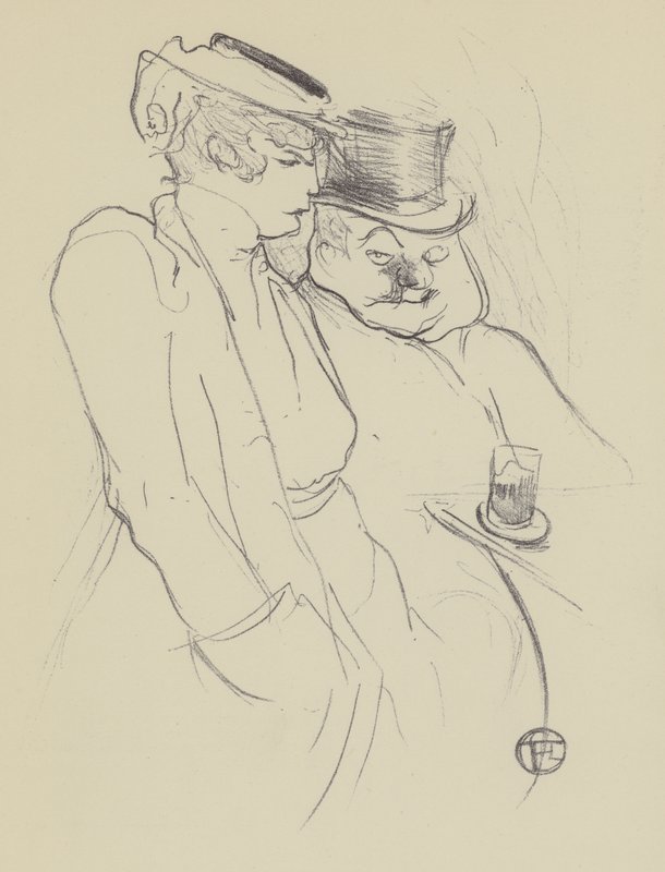 w czterdziestu autorstwa Henri de Toulouse Lautrec