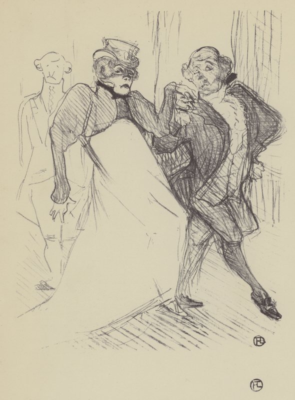 Rejane i Galipaux, w Madame Sans-Gene autorstwa Henri de Toulouse Lautrec