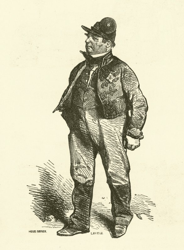 Dyrygent pracowitości (grawerunek) autorstwa Henri Bonaventure (after) Monnier