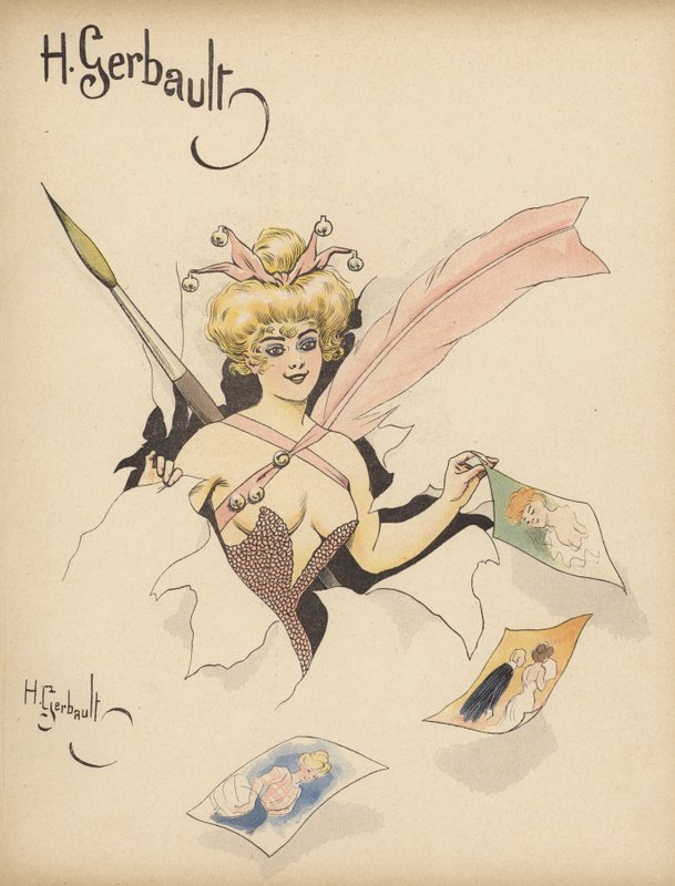 Sztuka (litografia kolorowa) autorstwa Henri Gerbault