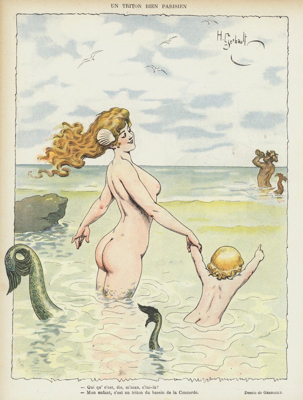 Ilustracja do Le Rire (kolor lito) autorstwa Henri Gerbault