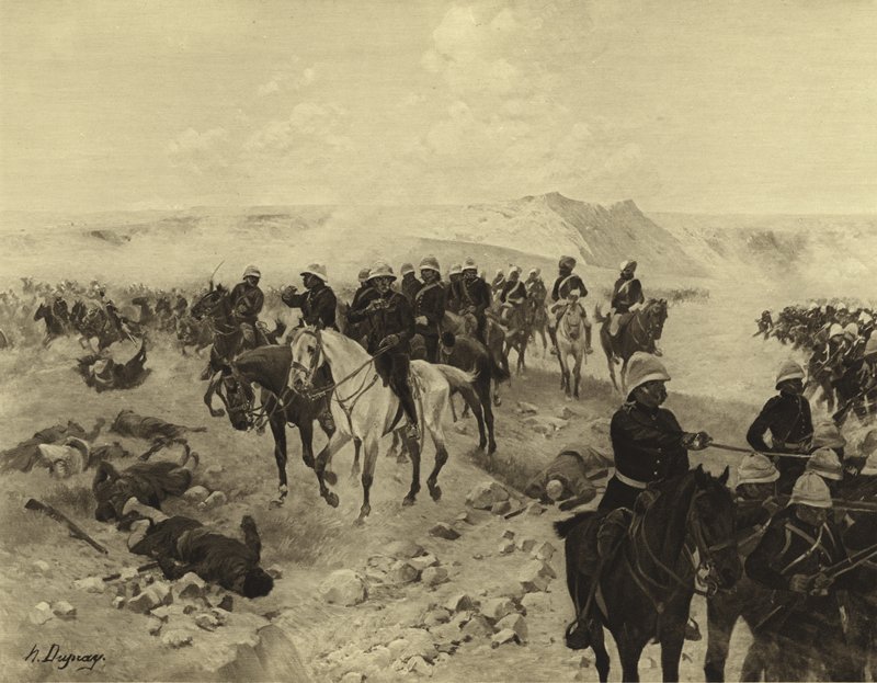 Bitwa pod Kandaharem, 1879 (wklęsłodruk) autorstwa Henri Louis Dupray