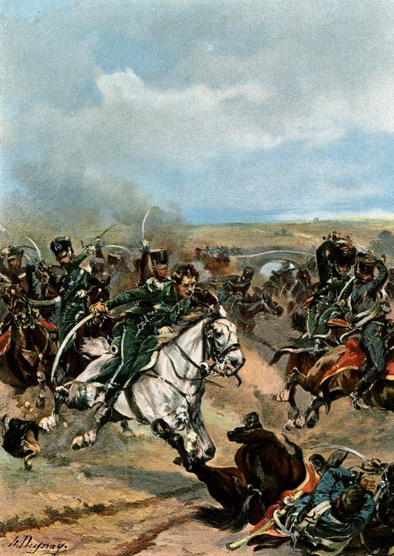Bohaterstwo Oficerów XX Chasseurs autorstwa Henri Louis Dupray