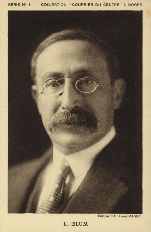 Leon Blum, ok. 1930 r. (zdjęcie czarno-białe) autorstwa Henri Manuel