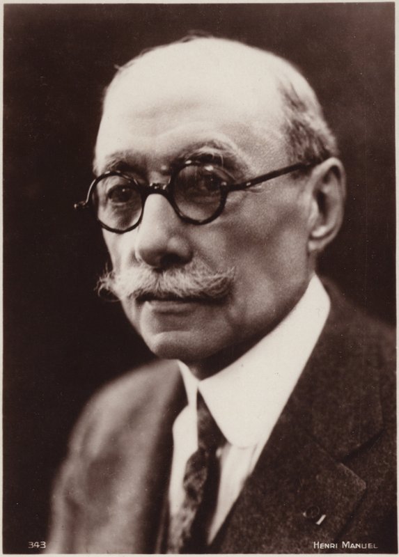 Portret Andre Messagera (zdjęcie czarno-białe) autorstwa Henri Manuel