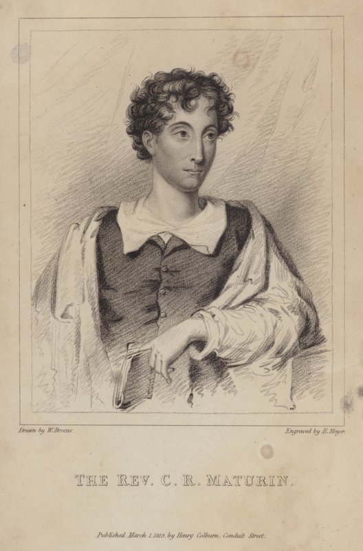 Charles Robert Maturin, irlandzki duchowny protestancki; powieściopisarz i dramaturg autorstwa Henri after Meyer