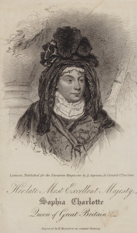 Charlotte z Meklemburgii-Strelitz, królowa małżonka króla Jerzego III autorstwa Henri after Meyer