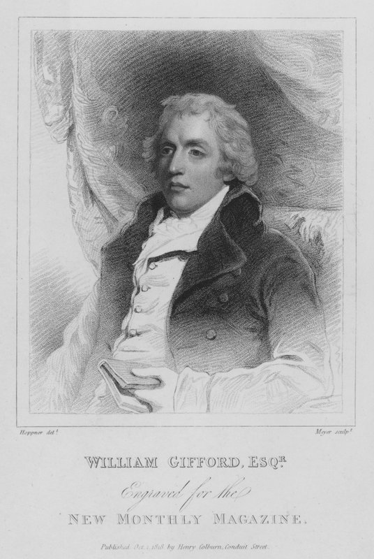 William Gifford, angielski poeta satyryczny, krytyk i redaktor „Przeglądu Kwartalnego” autorstwa Henri after Meyer