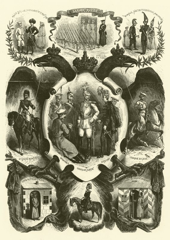 Żołnierze i mundury Armii Rosyjskiej autorstwa Henri de after Montaut