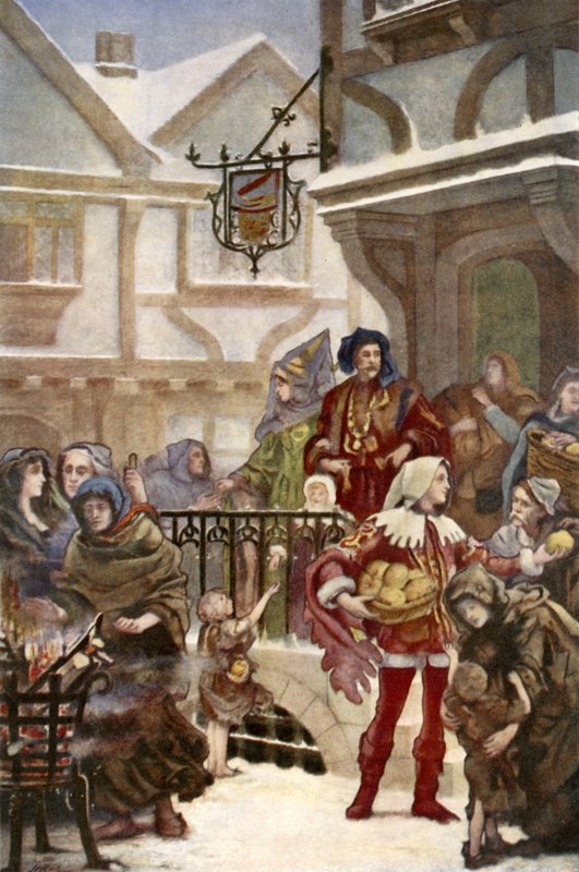 Sir Richard Whittington prowadzi działalność charytatywną autorstwa Henrietta Rae