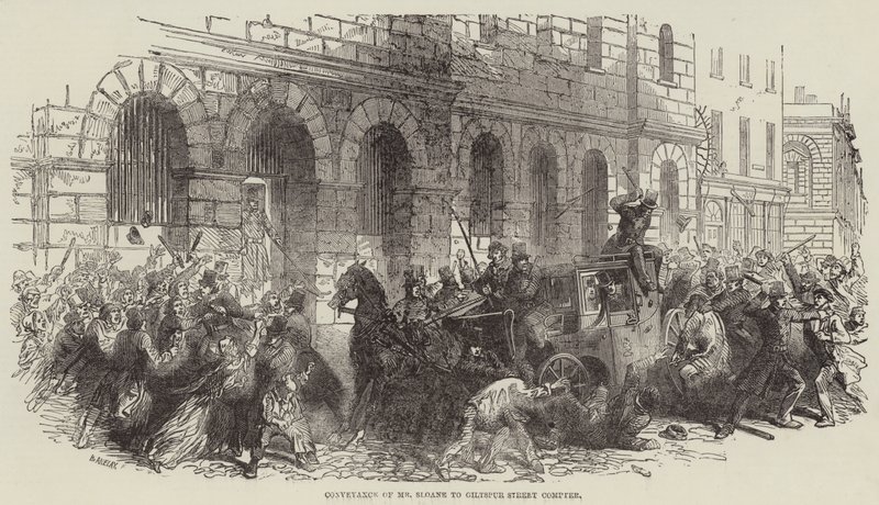 Przewóz pana Sloane do Giltspur Street Compter autorstwa Henry Anelay
