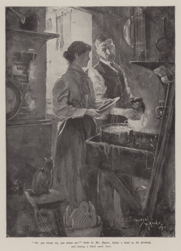 Czarująca rodzina, George Gissing autorstwa Henry Charles Seppings Wright